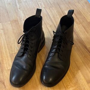 All Saints Black Leather Boots - Made in Portugal